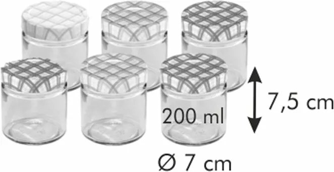 Set 6 borcane de conservare TescomaDELLA CASA, 0,2 l, 200 ml