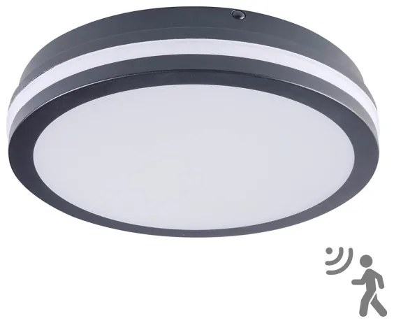Brilagi - Aplica LED pentru exterior cu senzor BENE LED/24W/230V Ø 26 cm IP54