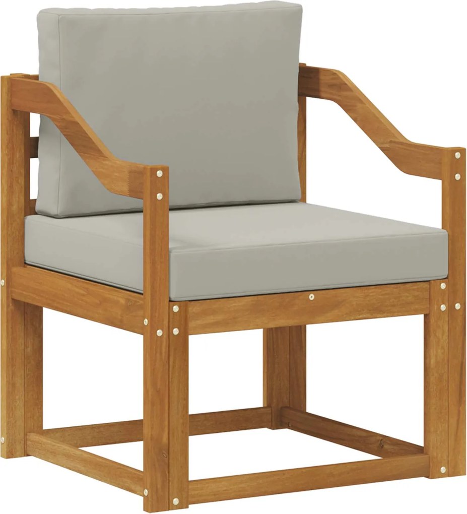 vidaXL Canapea de exterior Lemn de acacia solid și poliester