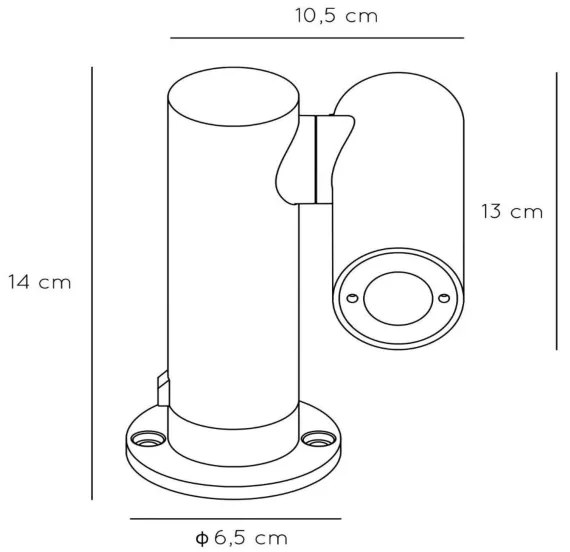 Lampă LED de exterior Lucide 27893/05/29 TATUM LED/5W/230V IP65 14 cm antracit
