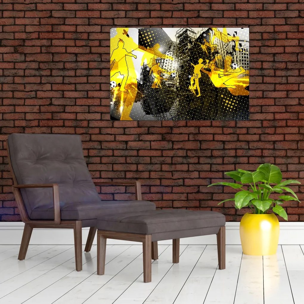 Tablou - Fotbal în marele oraș (90x60 cm)