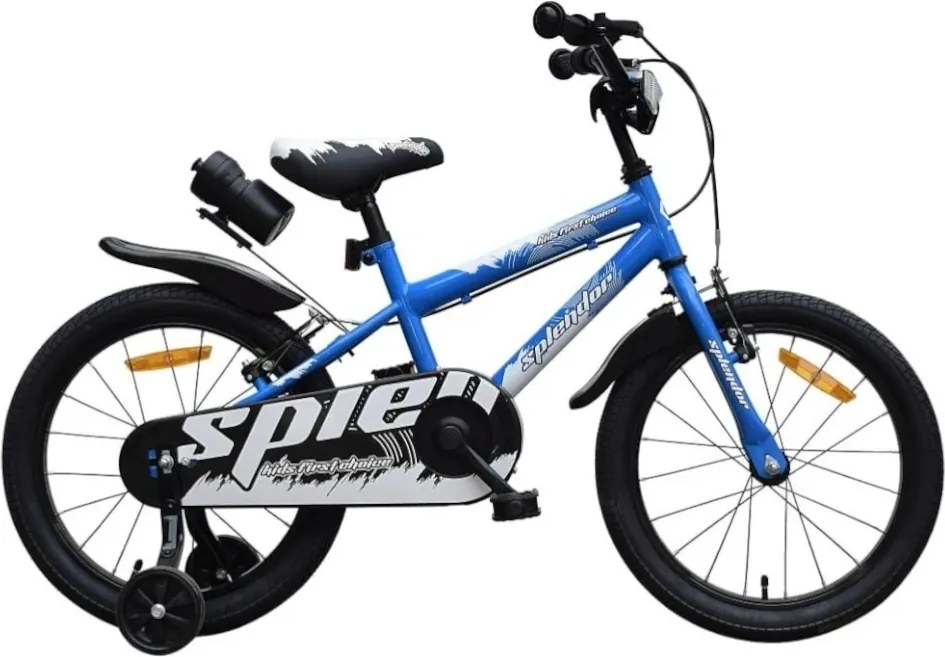 Bicicleta pentru copii NOVOKIDS™ Splend'Or Boom PRO Edition, Cu bidon pentru apa, Roti 20" inch, Maxim 50 kg, Cadru din otel, Roti ajutatoare