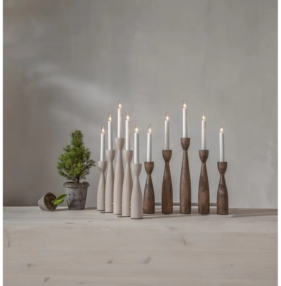 Decorațiune luminoasă de Crăciun în culoare naturală închisă cu alimentare la priză Midja 2.0 – Star Trading