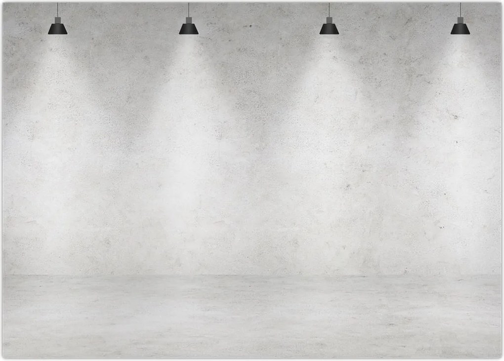 Tablou - Perete de beton cu lumini (70x50 cm)