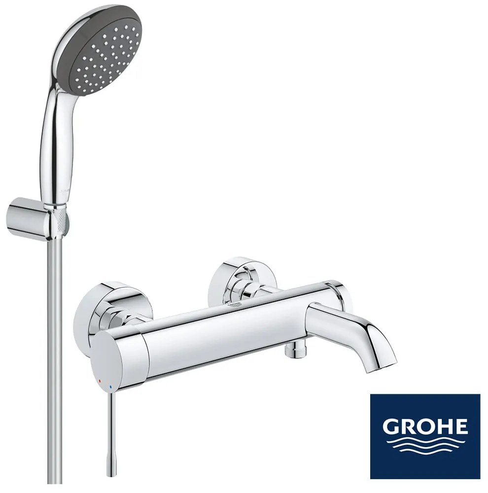 Pachet baterie cada Grohe Essence,set dus porter,furtun 1.75,crom(33624001,27944000 )