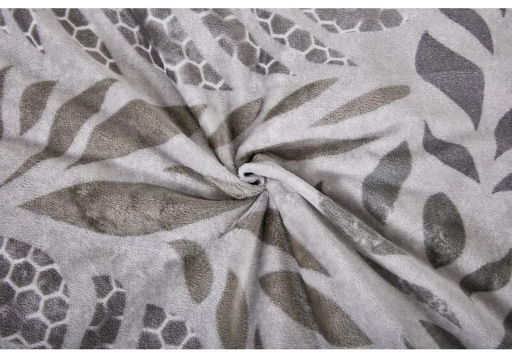 Lenjerie de pat gri din micropluș/cocolino pentru pat de o persoană 140x200 cm Judith – My House