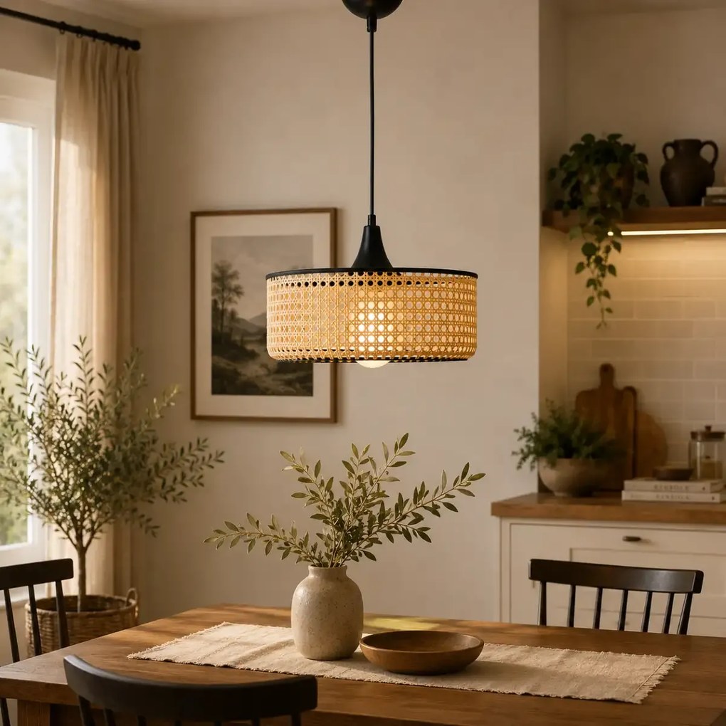 Lustra stil industrial lemn-metal,seria lx, homs,40008