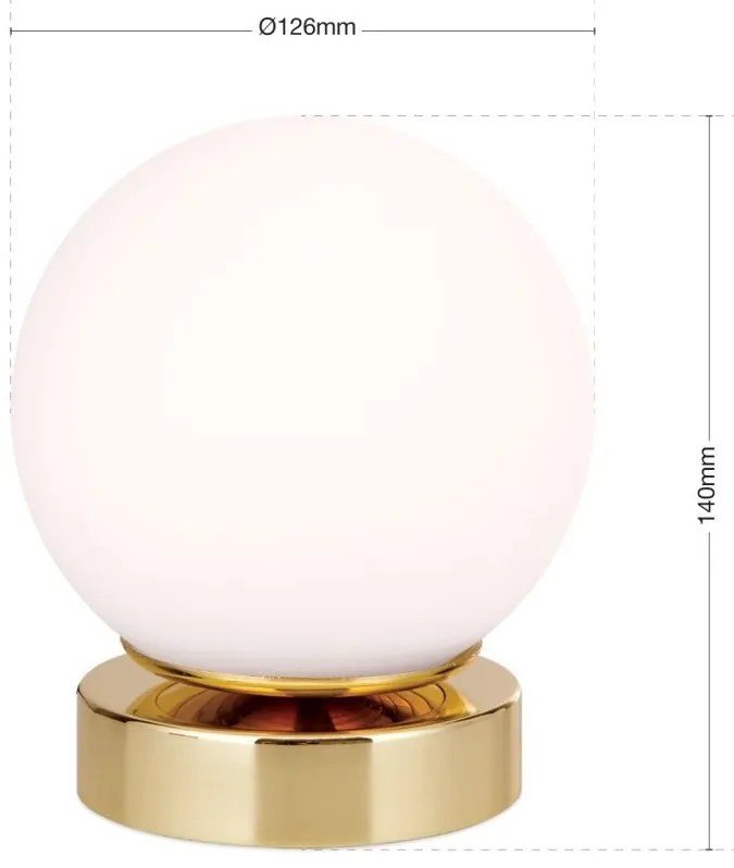 Lampa LED dimabila cu Touch stil minimalist TRICIA alama/opal