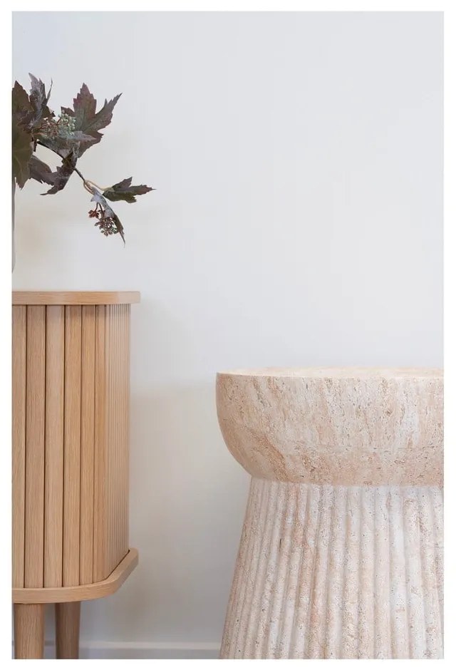 Măsuță auxiliară rotundă din piatră ø 37 cm Bonn – House Nordic