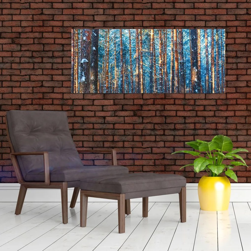 Tablou - Pădurea iarna (120x50 cm)