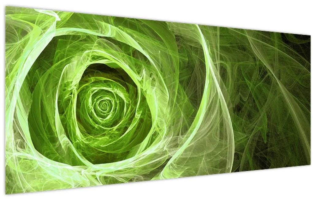 Tablou - Abstract Rose Green (120x50 cm)