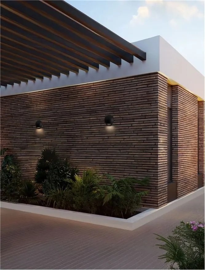 Aplica exterior cu iluminat jos LED IP65 PASSO negru