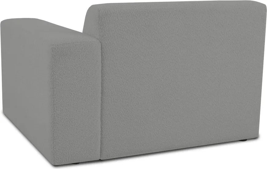 Modul pentru canapea gri cu tapițerie din stofă bouclé (cu colț pe partea dreaptă) Roxy – Scandic
