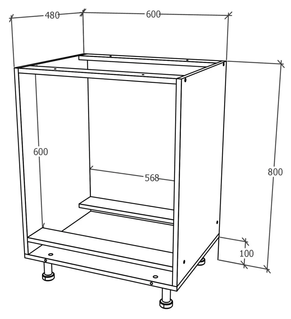 Corp Cuptor haaus Karo, Alb, 60 x 50 x 80 cm
