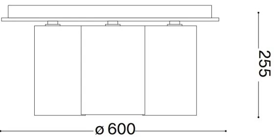 Plafonieră Ideal Lux DAISY 6xE27/52W/230V d. 60 cm auriu/alb