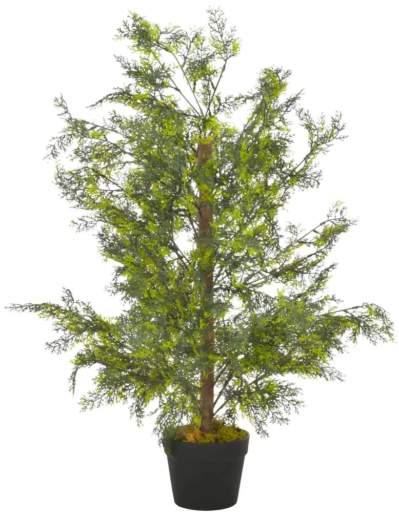 vidaXL Plantă artificială chiparos cu ghiveci, verde, 90 cm