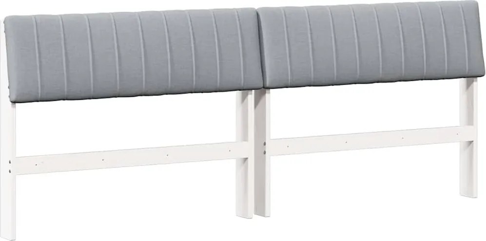 vidaXL Tăblie tapițată Gri deschis 200 cm Lemn de pin masiv
