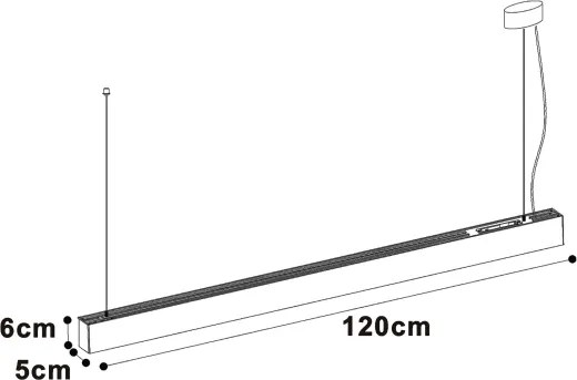 Top Light - corp de iluminat LED de tavan aplicat/suspendat HORIZON LED/40W/230V negru