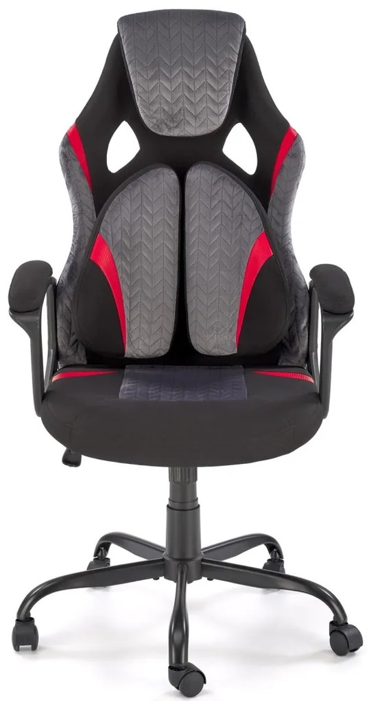 Scaun de birou Jensen negru/gri/rosu H125 cm JENSEN office chair, black / grey / red