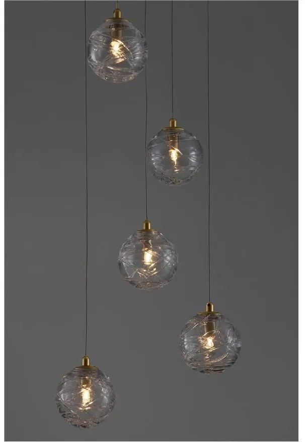 Lustra moderna cu 5 Pendule design decorativ COEN auriu