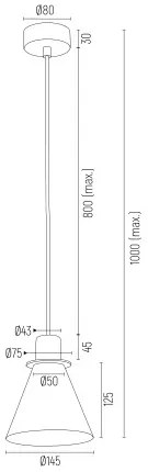 Pendul modern design retro Beverly alb/crom