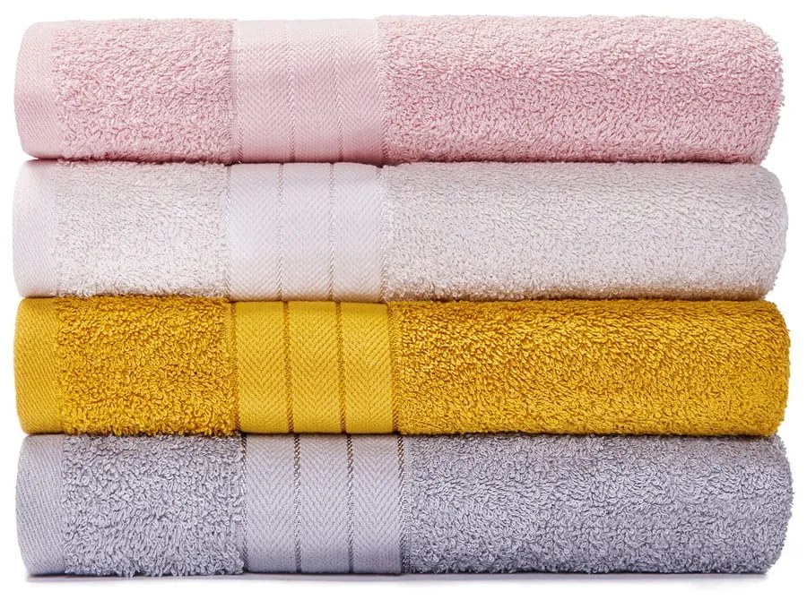 Set 4 prosoape din bumbac Bonami Selection Milano, 50 x 100 cm