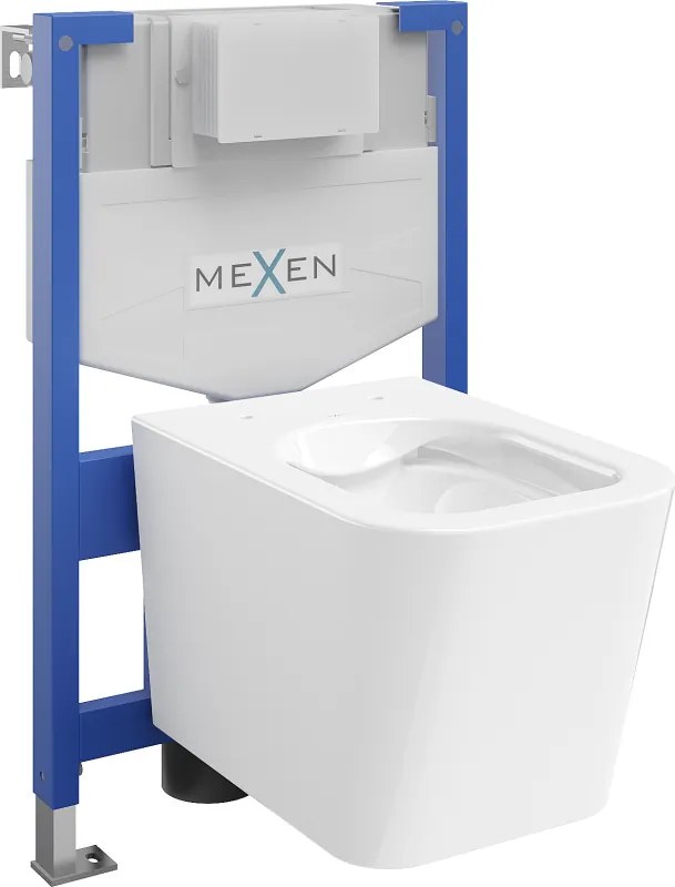 Mexen Teo set încastrat WC cadru Fenix XS-F cu vas WC , alb lucios - 6803385XX00
