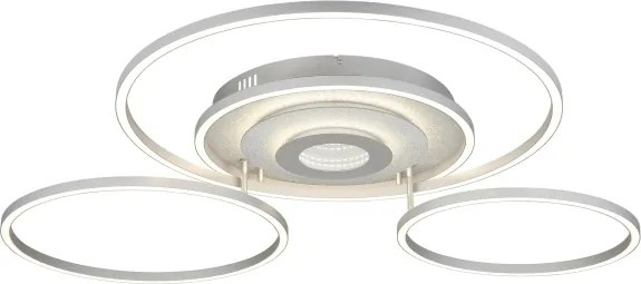 Globo 67824-60 -LED plafonieră reglabilă MILES 60W/230V 80,8x99,2 cm argintie+telecomandă