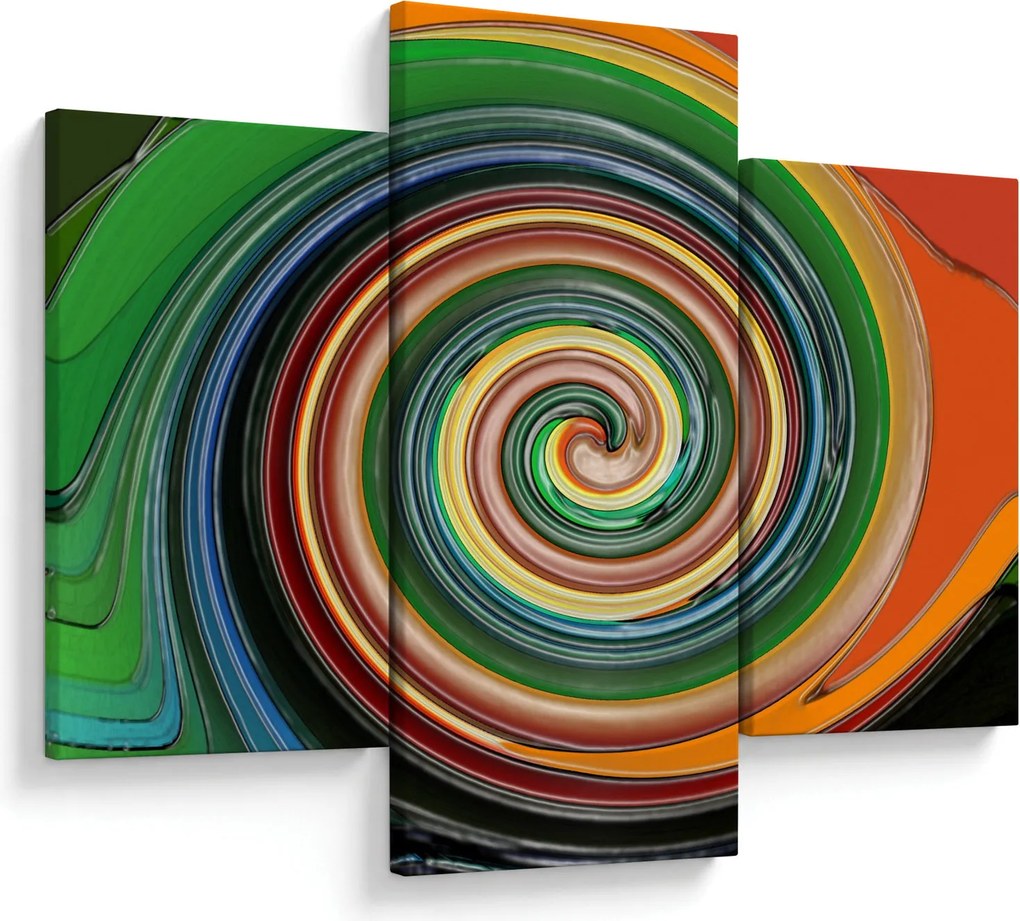 Tablou abstract - spirala colorata (90x60 cm)