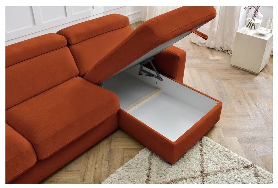 Colțar cărămiziu extensibil (cu colț variabil) Monaco – Bobochic Paris