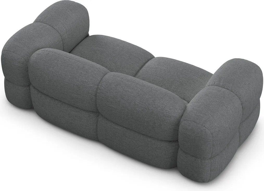 Canapea 3 locuri, Loretto, Cosmopolitan Design, 210x100x68 cm, tesatura structurata, gri