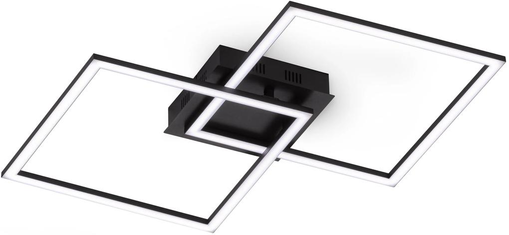 EGLO LED Plafoniera PALMAVES neagra cu telecomanda 66,5/41,5/5,5 cm