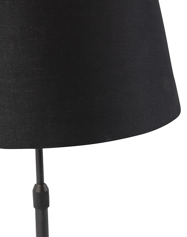 Lampă de masă neagră cu abajur negru cu auriu 35 cm - Parte