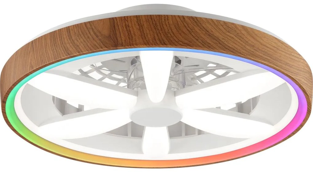 Ventilator LED RGBW dimabil de tavan GAIANO LED/24W/230V + telecomandă