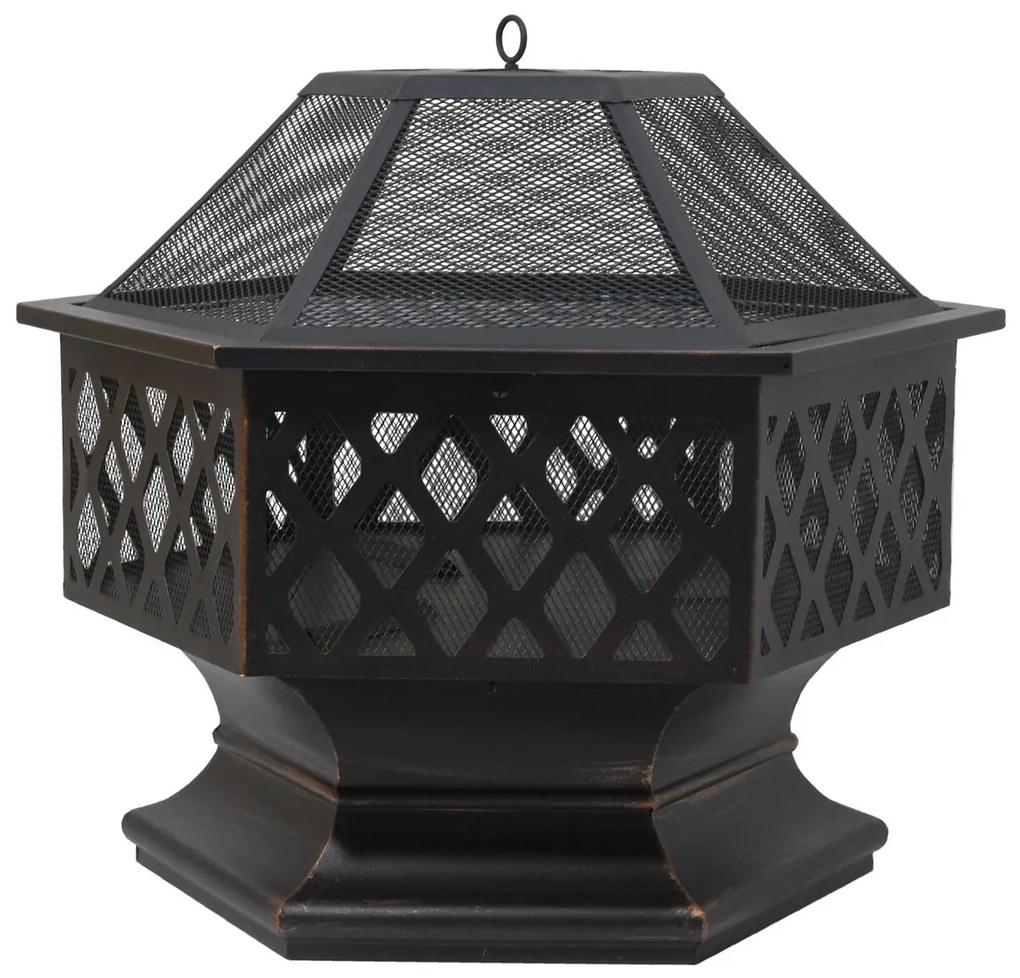Cattara 13008 Focar cu capac Hexagon, 60,5 x 70 x62,5 cm