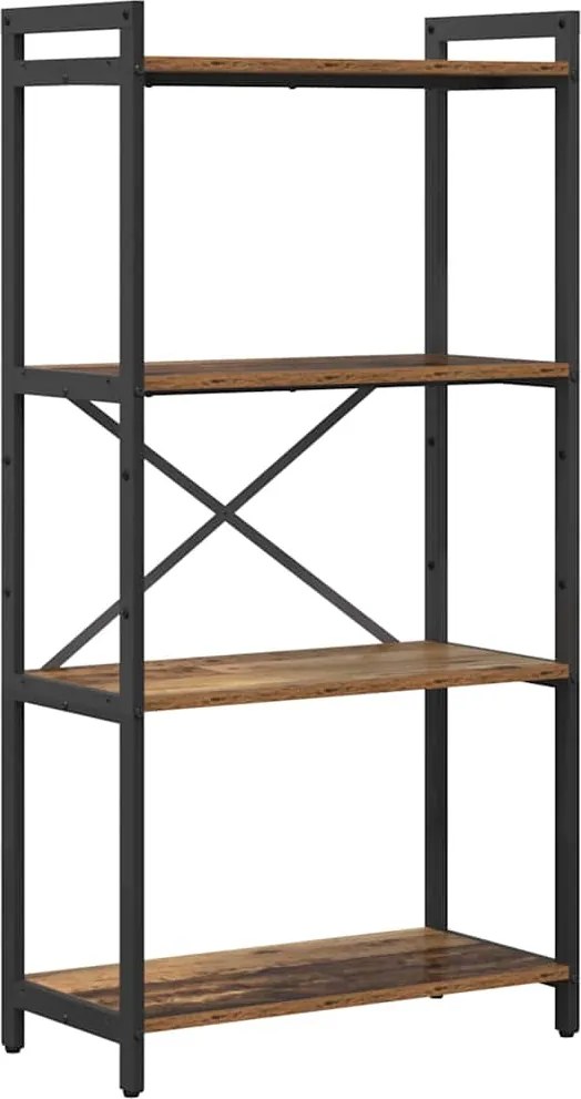 vidaXL Raft pentru cărți Lemn vechi 40 x 30 x 85 cm Lemn compozit