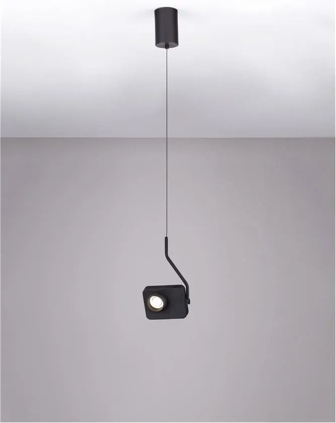 Pendul LED cu spot directionabil stil minimalist KEDROS negru