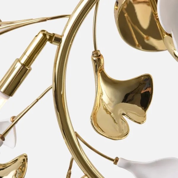 Zuma Line MX2858-6-EGN - Lustră aplicată LEAF 6xG9/42W/230V, aurie