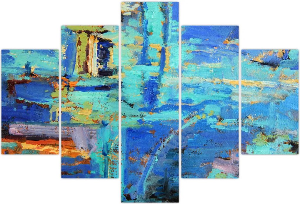 Tablou - pictură abstractă în ulei (150x105 cm)