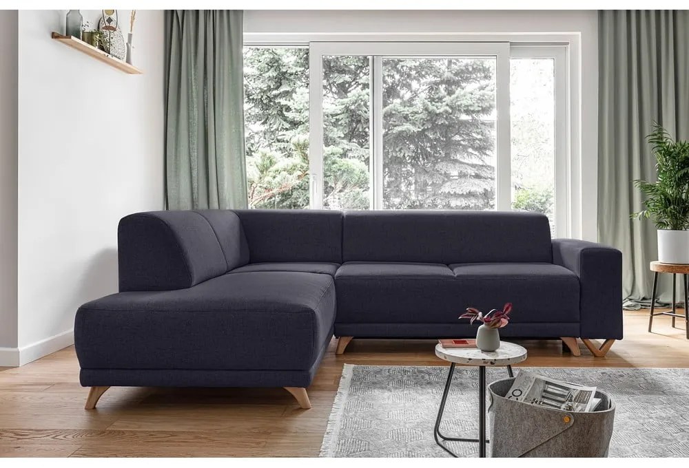 Colțar gri antracit extensibil/cu spațiu de depozitare (cu colț pe partea stângă/în formă de ”L”) Classy Sophie – Miuform