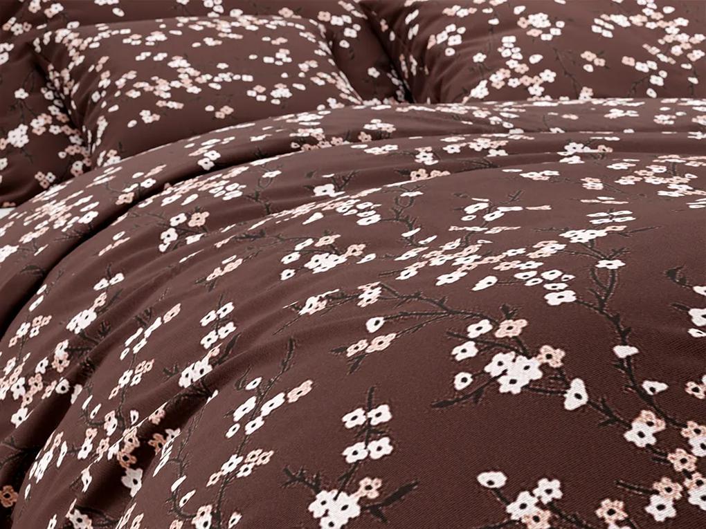 Lenjerie de pat din bumbac maro SPRING FLOWER Dimensiune lenjerie de pat: 70 x 90 cm | 140 x 200 cm