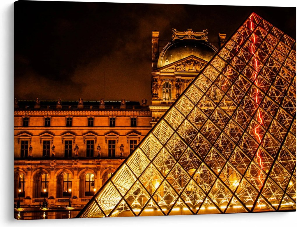 Tablou cu Louvre la Pris (70x50 cm)