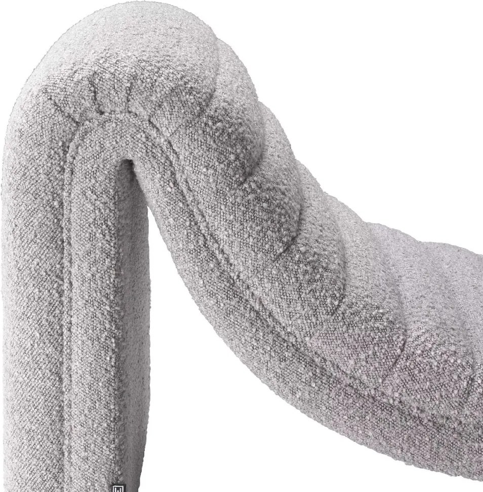Pat de zi tip sezlong design LUX Pioneer boucle grey