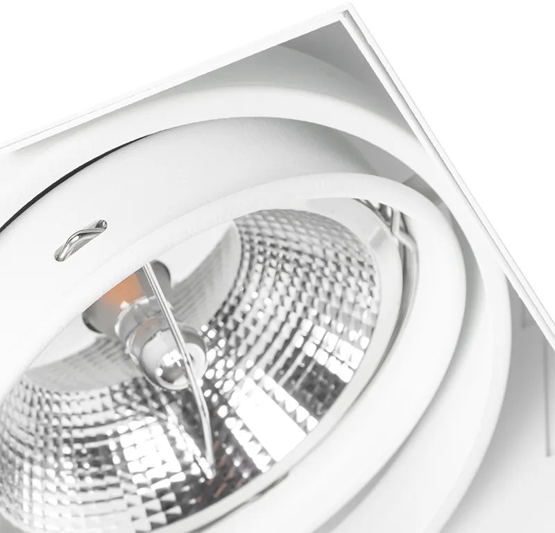 Spot integrat alb GU10 AR111 fără cadru reglabil - Oneon