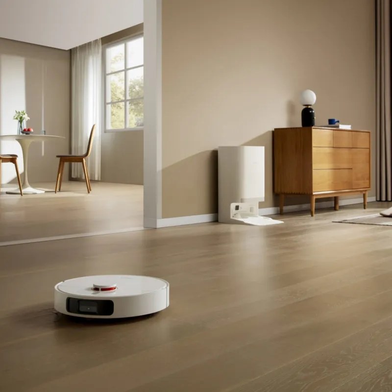 Aspirator robot Xiaomi X20+, 6000 Pa, 140 min, 0.35/4 l, Funcție Mop, Stație de autovidanjare, Navigație LDS, Evitarea obiectelor, Aplicație mobilă, Alb