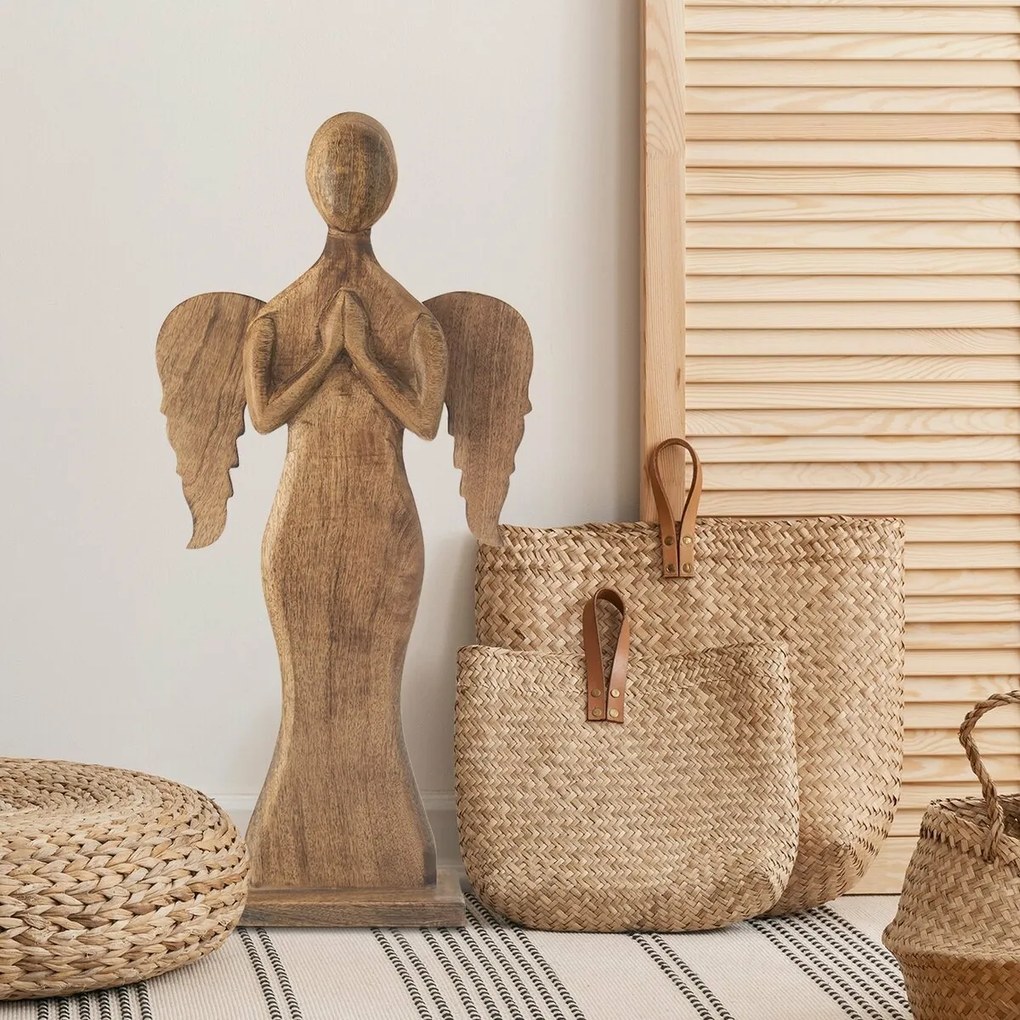 Decorațiune de lemn Orion Înger, 76,5 cm, S