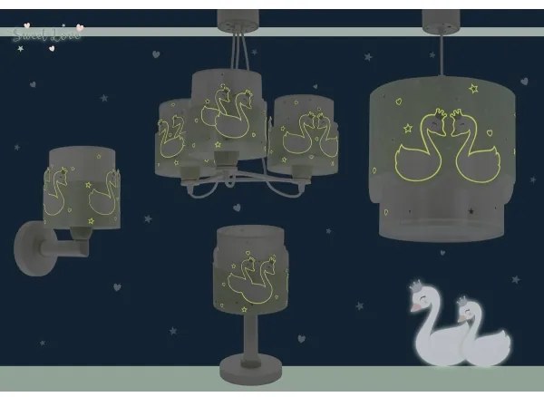 Lustră pentru copii SWEET LOVE 3xE27/60W/230V verde Dalber 61717H