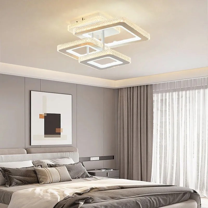 Lustra LED Cu Telecomanda, Elit's,3 Tipuri De Lumina, Intensitate Reglabila, 164W, Alb