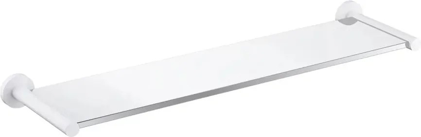 Etajera sticla Omnires Modern Project alb mat