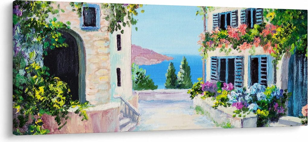 Tablou - Alee grecească, pictură în ulei (120x50 cm)